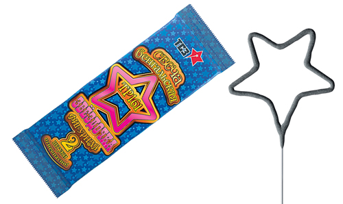  Бенгальские свечи фигурные 2 шт "Звездочка"  в Гусиноозерске